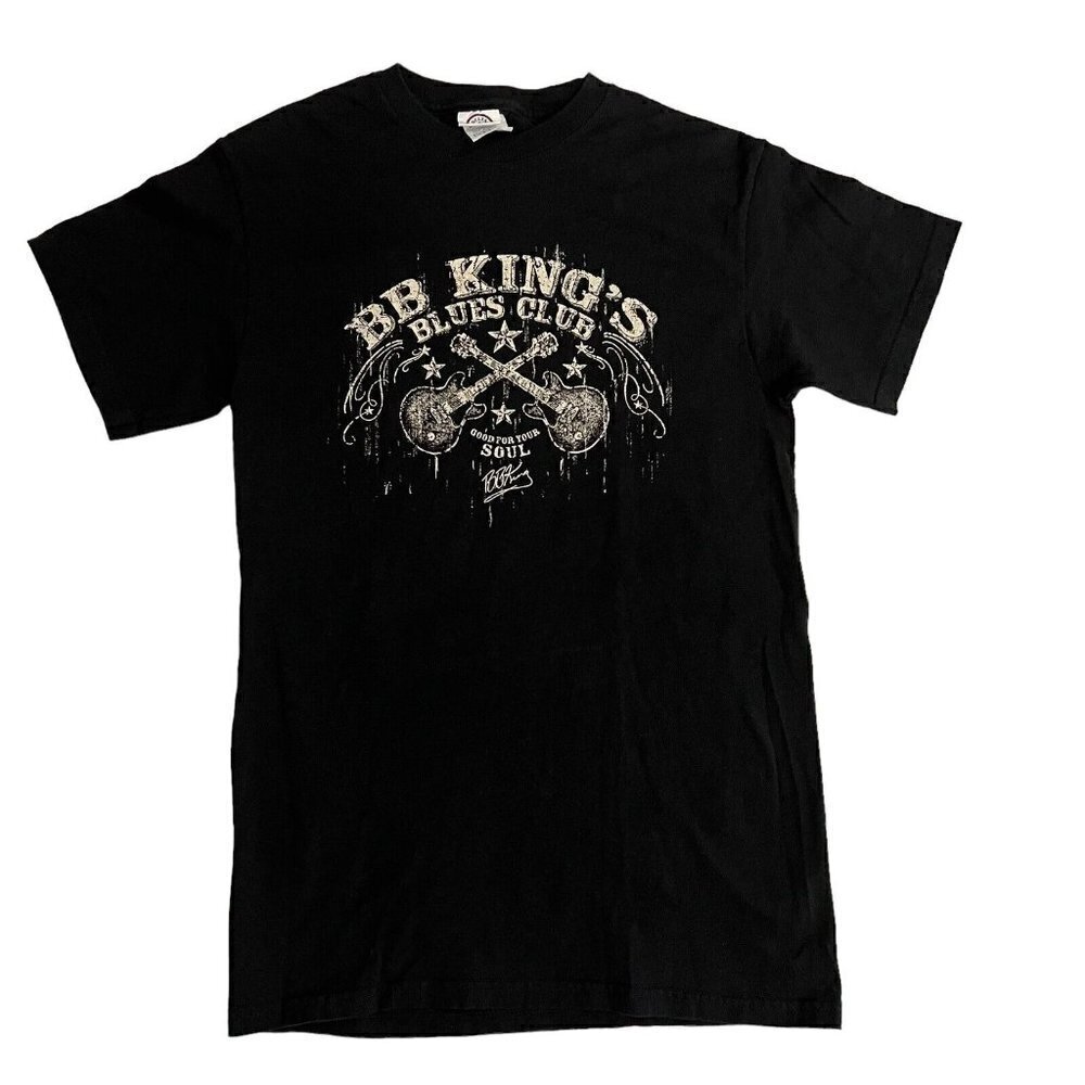 B.B. King Blues Club T-Shirt Womens Size Small Black Graphic Tour Tee